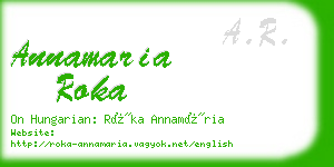 annamaria roka business card